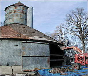 Outside round barn