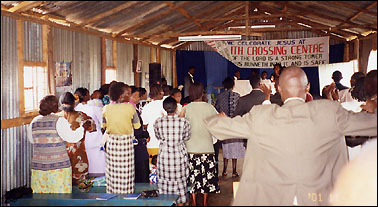 Kenyan congregation members