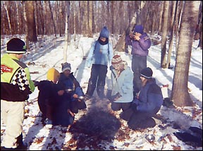Students at winter camp