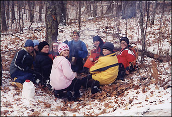 Sixth graders at winter camp - submitted photo