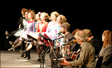 irish band and dancers