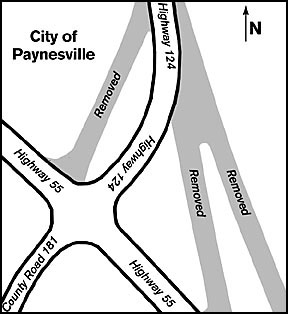 New Hwy. 124 map - illustration by Michael Jacobson