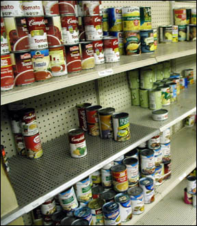Food shelves - photo by Michael Jacobson