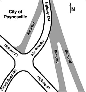 Highway 124 construction map