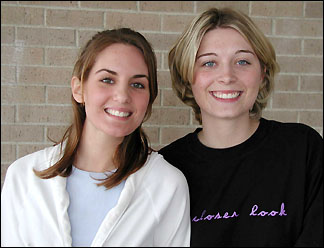 Seniors Hannah Felling and Rachel Sogge - photo by Michael Jacobson