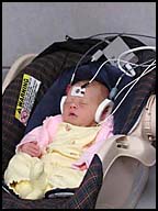 Baby getiing hearing test