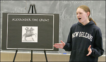 Caitlin Lien giving speech