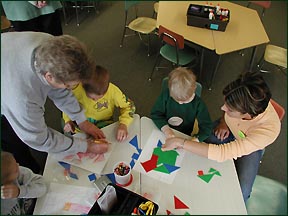 Volunteers at work