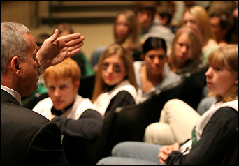 Sen. Mark Dayton in Paynesville