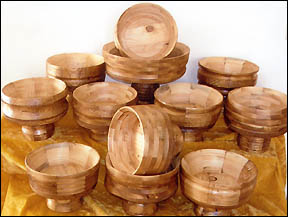 Bowls from log house