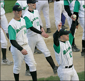 Matt cheering at baseball team