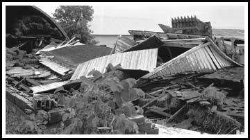 Damaged barn