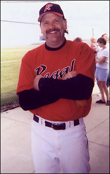 Dennis Olmscheid in baseball uniform