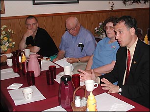 Congressman Kennedy talks politics with local residents