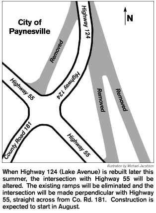 updated intersection between 55 and 124