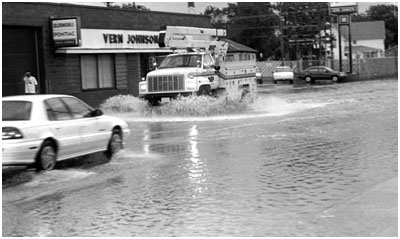 Flooded street