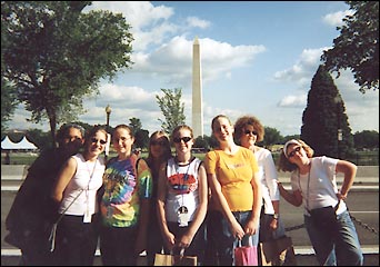 Girl Scouts at Washington Monument