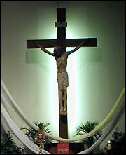 The Eucharist displayed in a monstrance