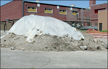 Contaminated soil at elementary school