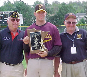 Adam Kampsen with his MVP award