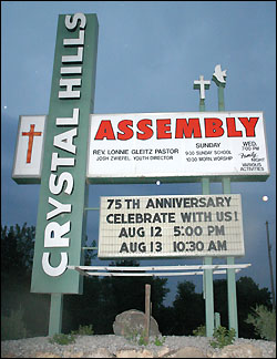 Crystal Hills sign