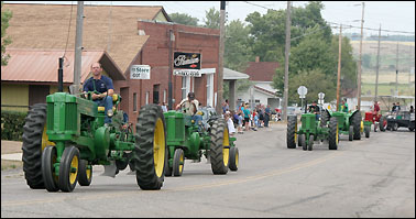 Tractors in parade