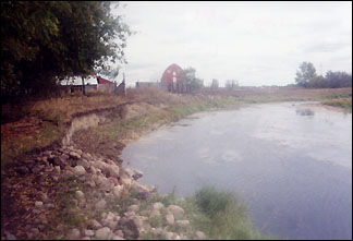 Crow River bank before project