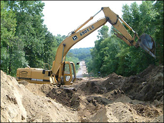 Digging on township roads