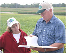 RLA President Kay Hansen and farm manager Brinkman