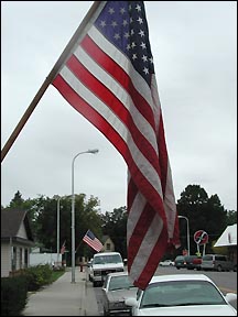 Flags on main street