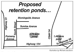 Proposed retention ponds