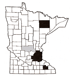 Map of affected counties