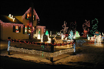 House with lights