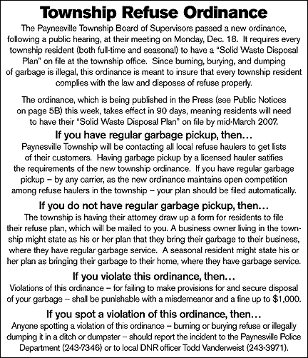 Garbage ordinance