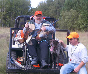 Disabled pheasant hunter