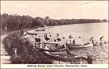Bathing scene on Lake Koronis