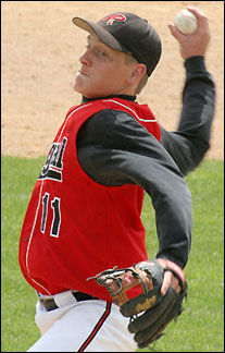 Chris Beier pitching