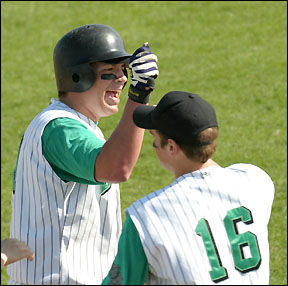 Baseball high five