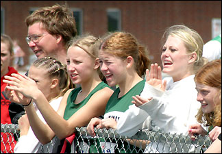 Cheering at state meet