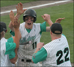 Derek celebrating