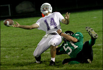 Pat Utsch with the takedown