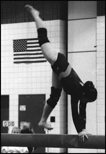 gymnast on beam
