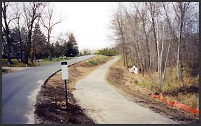 Trail along Breezewood Road