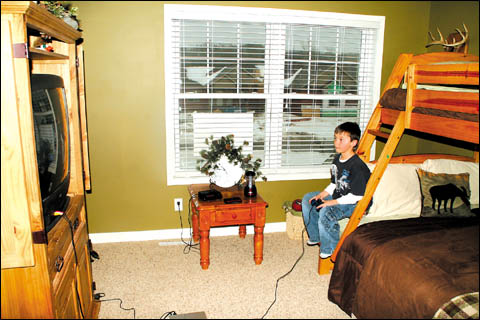 Playing video games