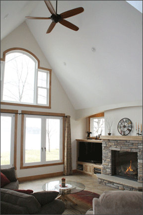 Windows with lake view