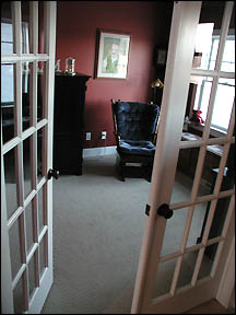 Den with French doors
