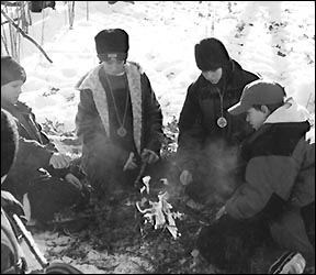 Winter camp meal