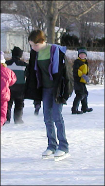 Skating at the ice rink - photo by Bonnie Jo Hanson