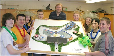 Students with pool model