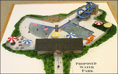 Model of proposed aquatic park
